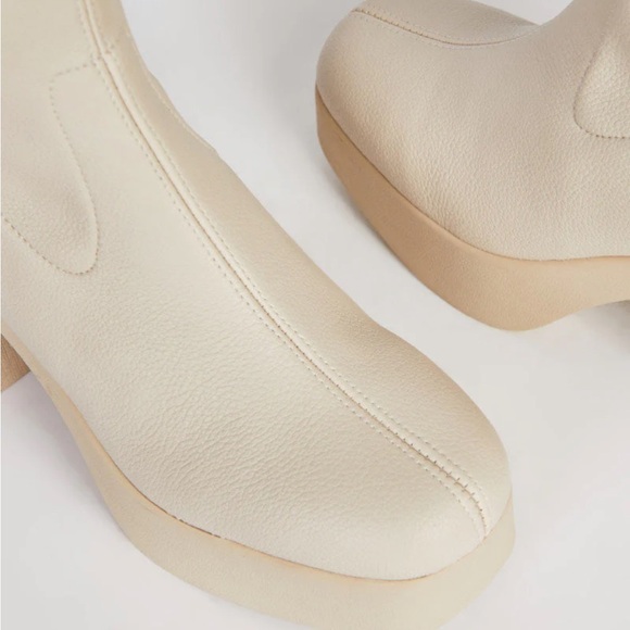 Intentionally blank MARLOWE VEGAN PLATFORM BOOT CREAM - Picture 5 of 6